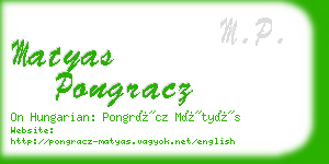 matyas pongracz business card